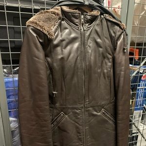 Danier leather size 3XS brown leather jacket